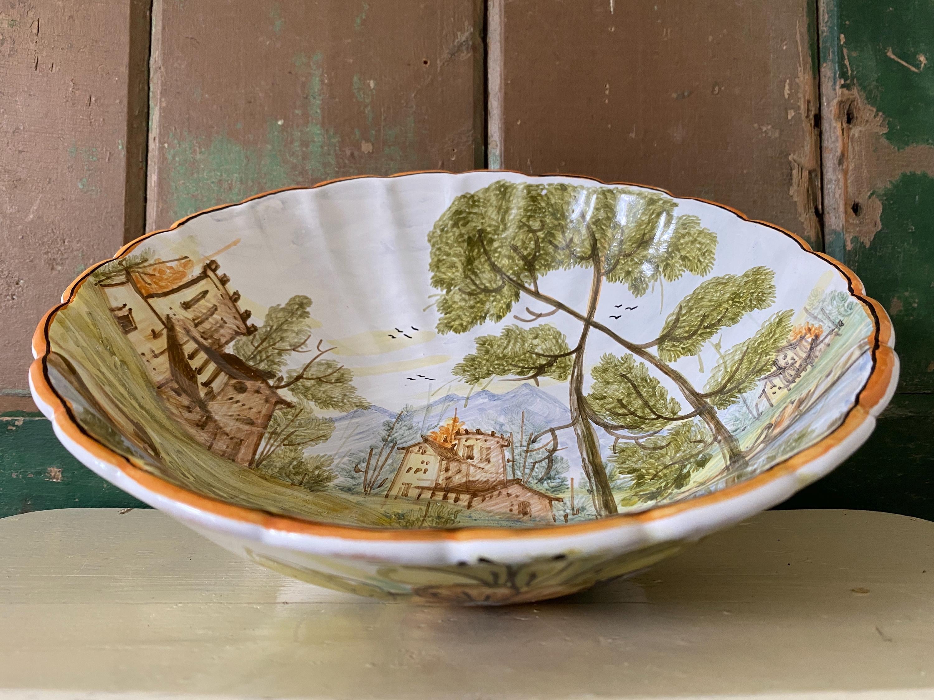 Castelli Pottery Hand Painted Bowl