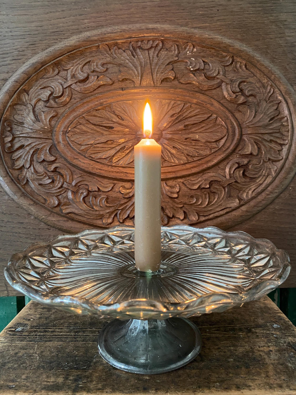 Mercury glass cake stand