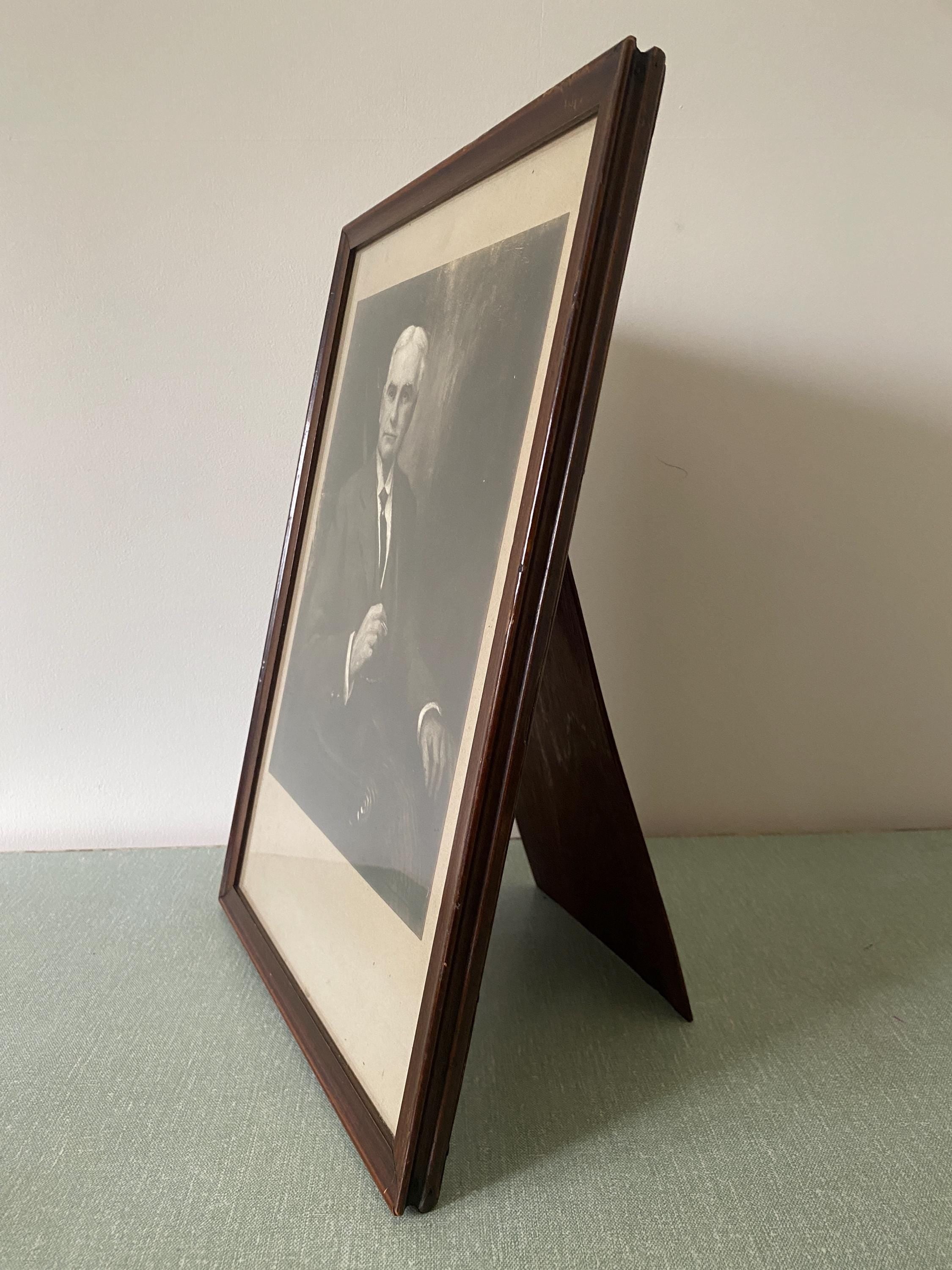 Victorian Gentleman Portrait Print in Wooden Frame