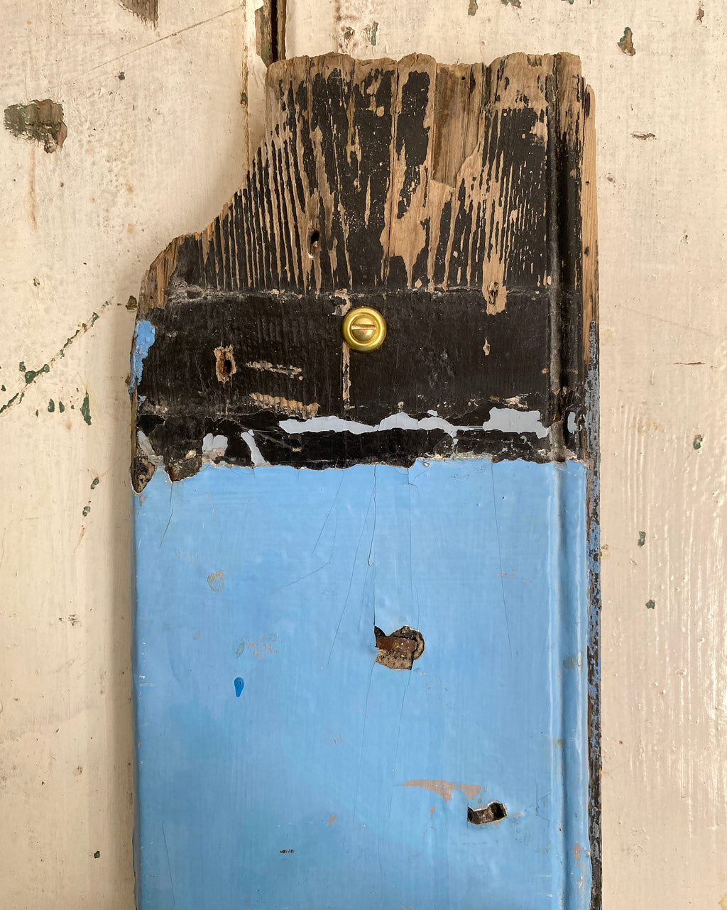 black and blue rustic piece of wood
