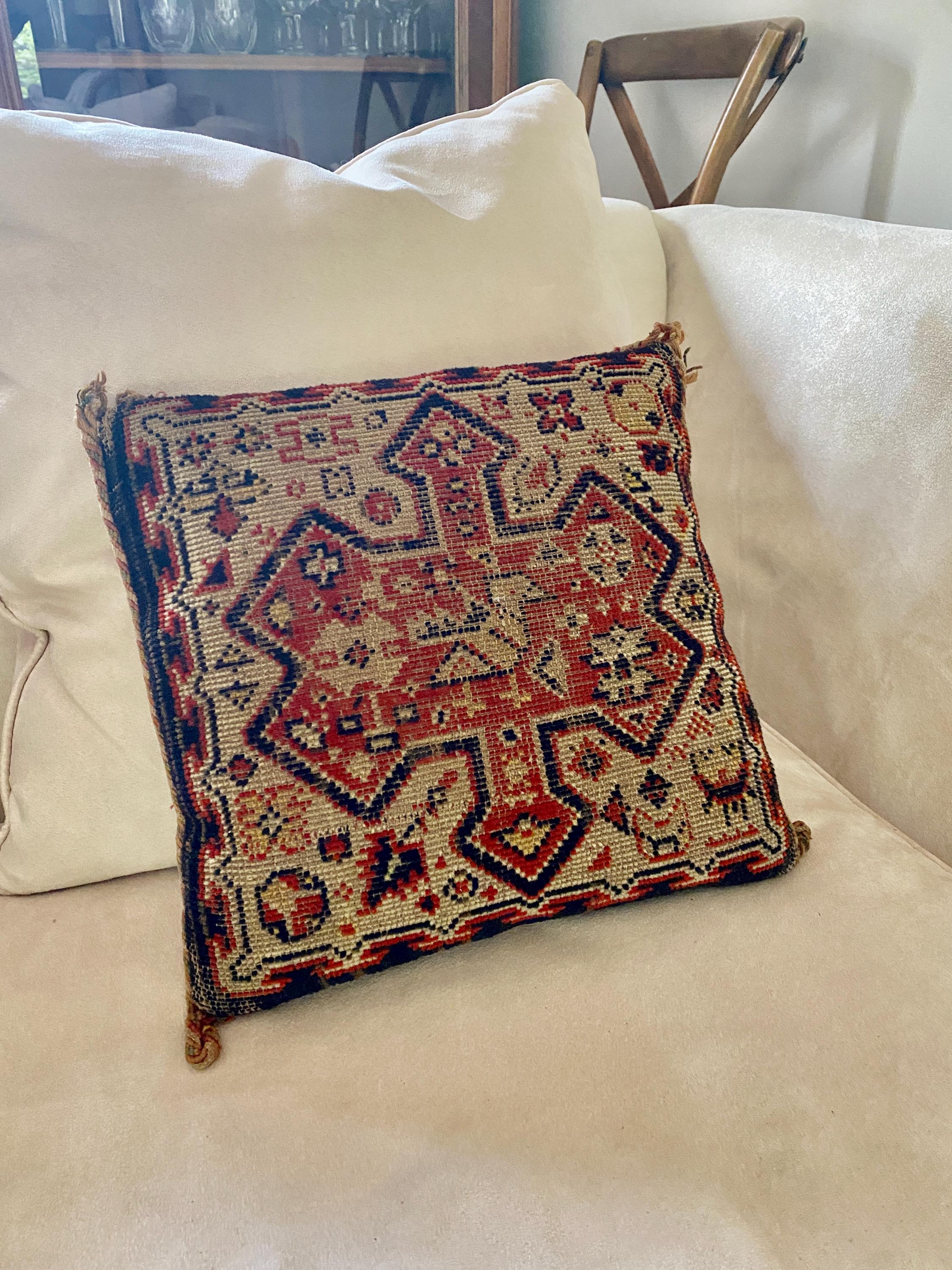 Decorative pillow with intricate patterns