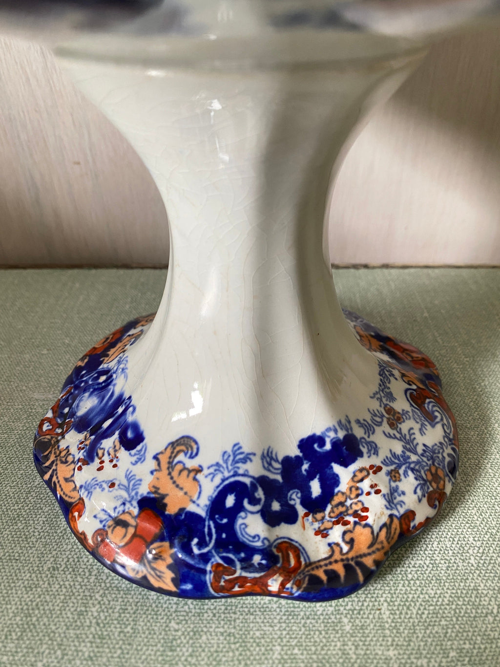 Decorative ceramic base with colorful patterns 