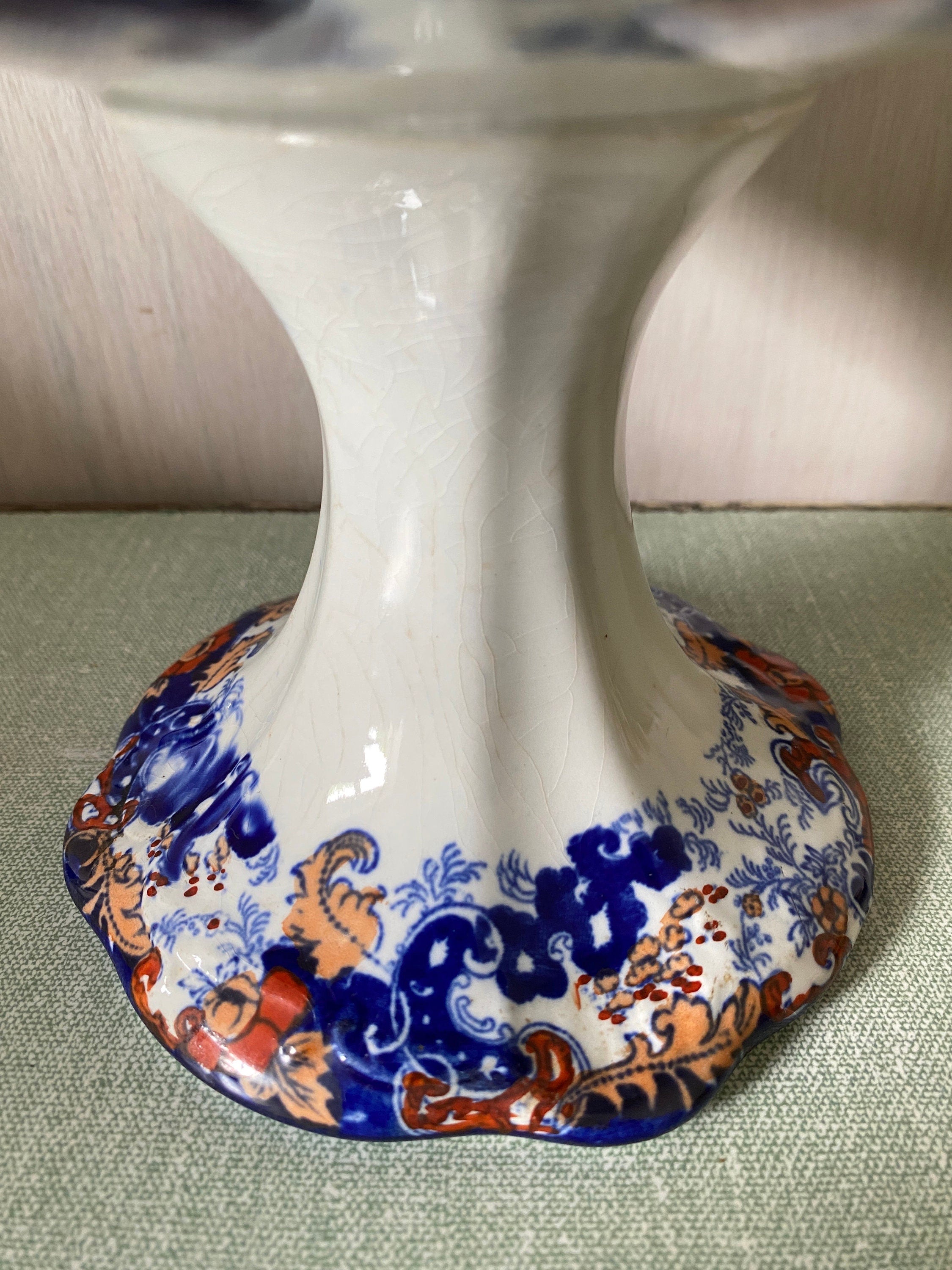 Decorative ceramic base with colorful patterns 