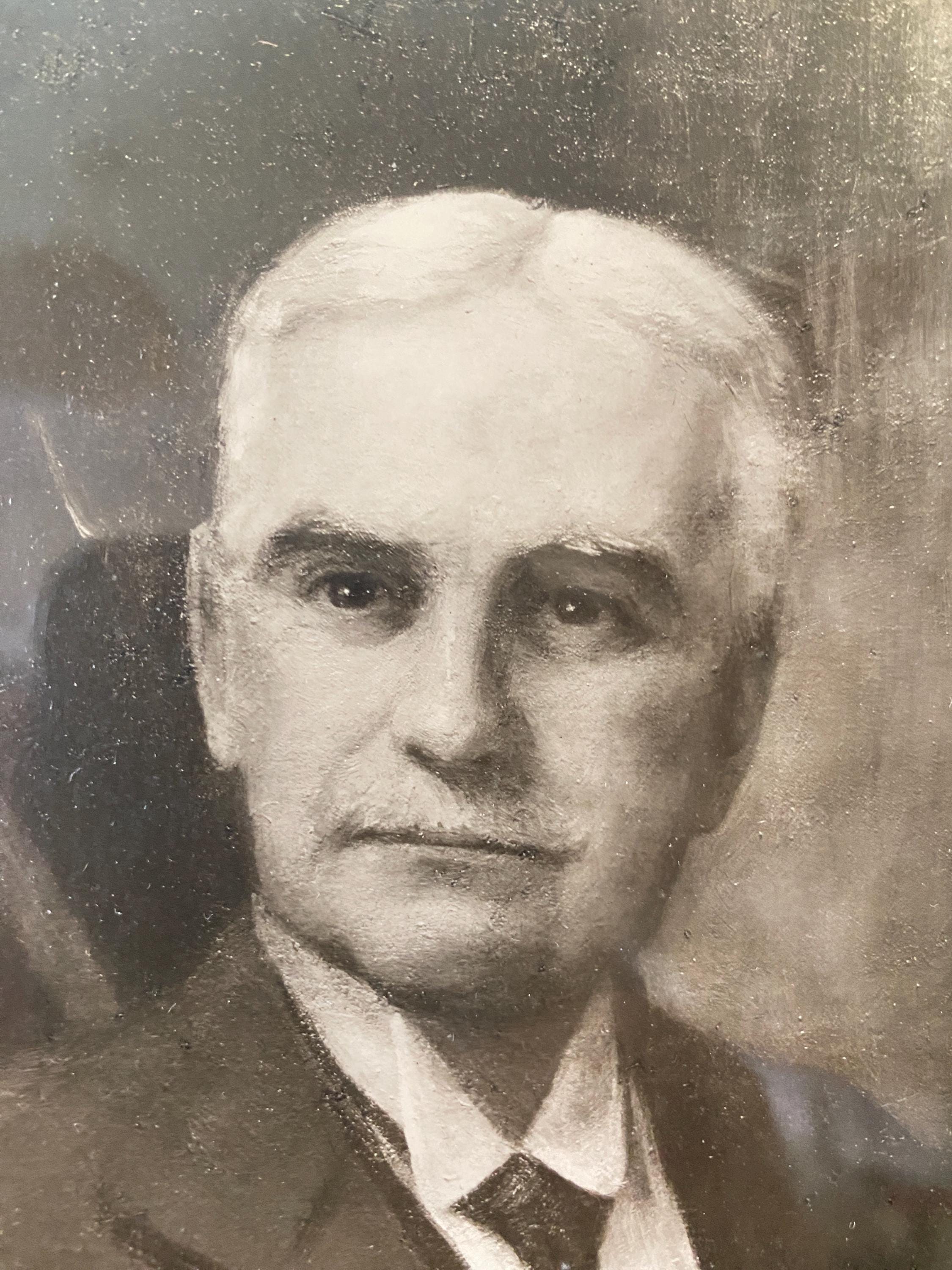 Victorian Gentleman Portrait Print in Wooden Frame