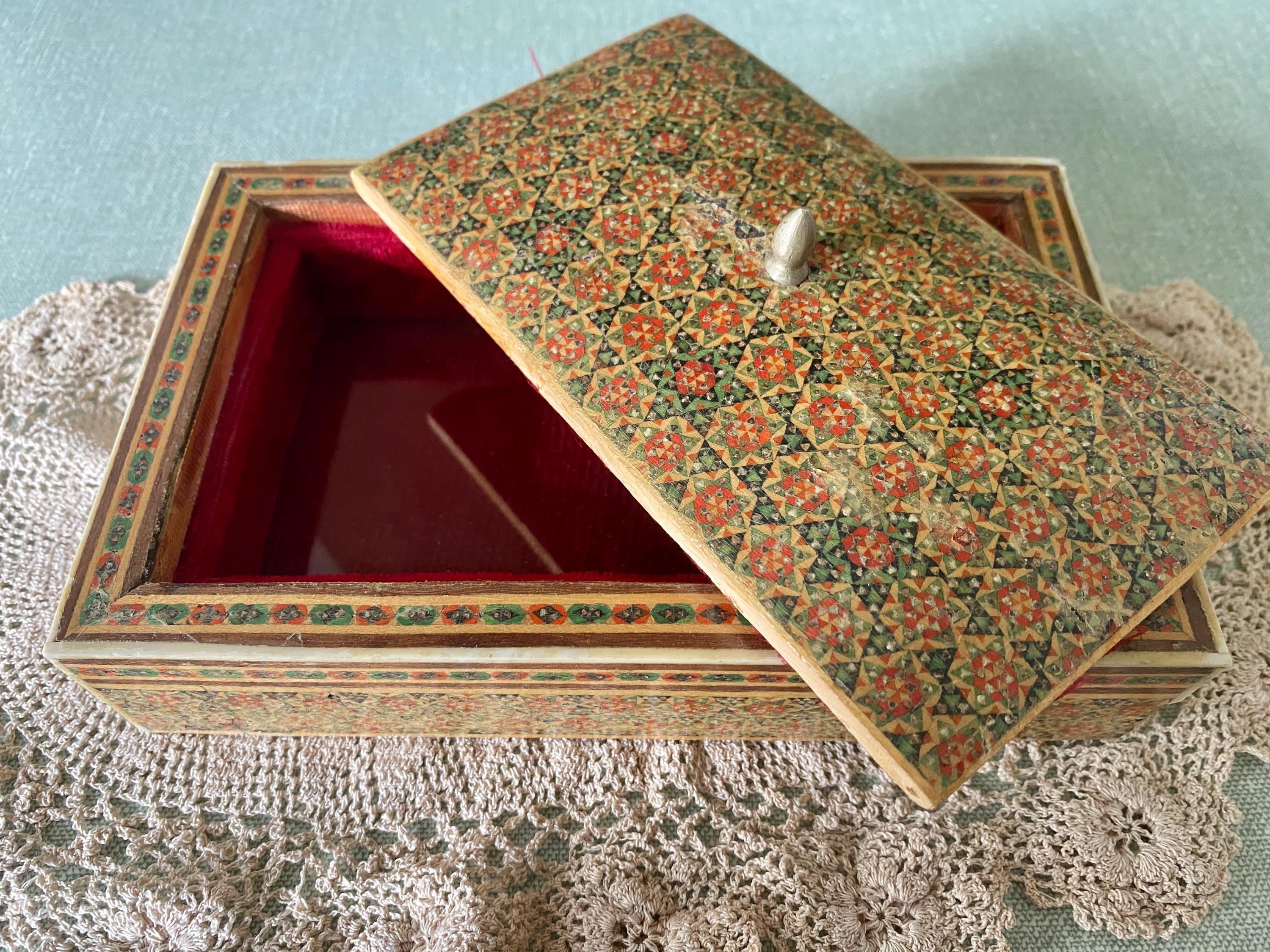 Khatam Micro Mosaic Trinket Box