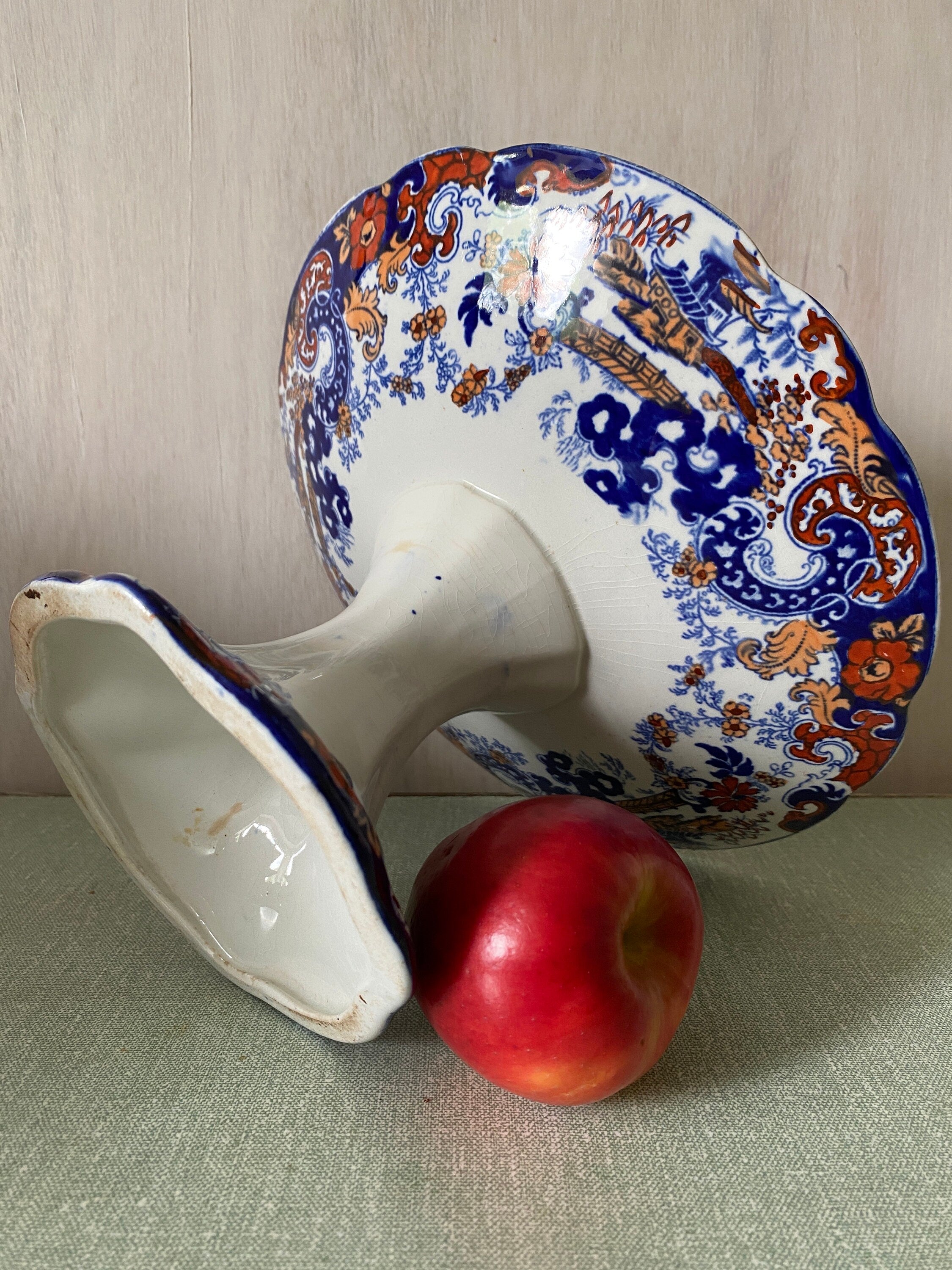 Decorative ceramic bowl with floral patterns