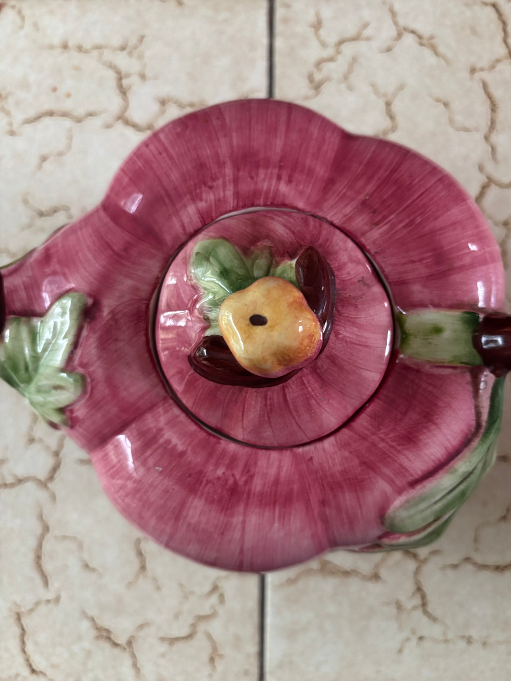 Vintage Majolica Teapot