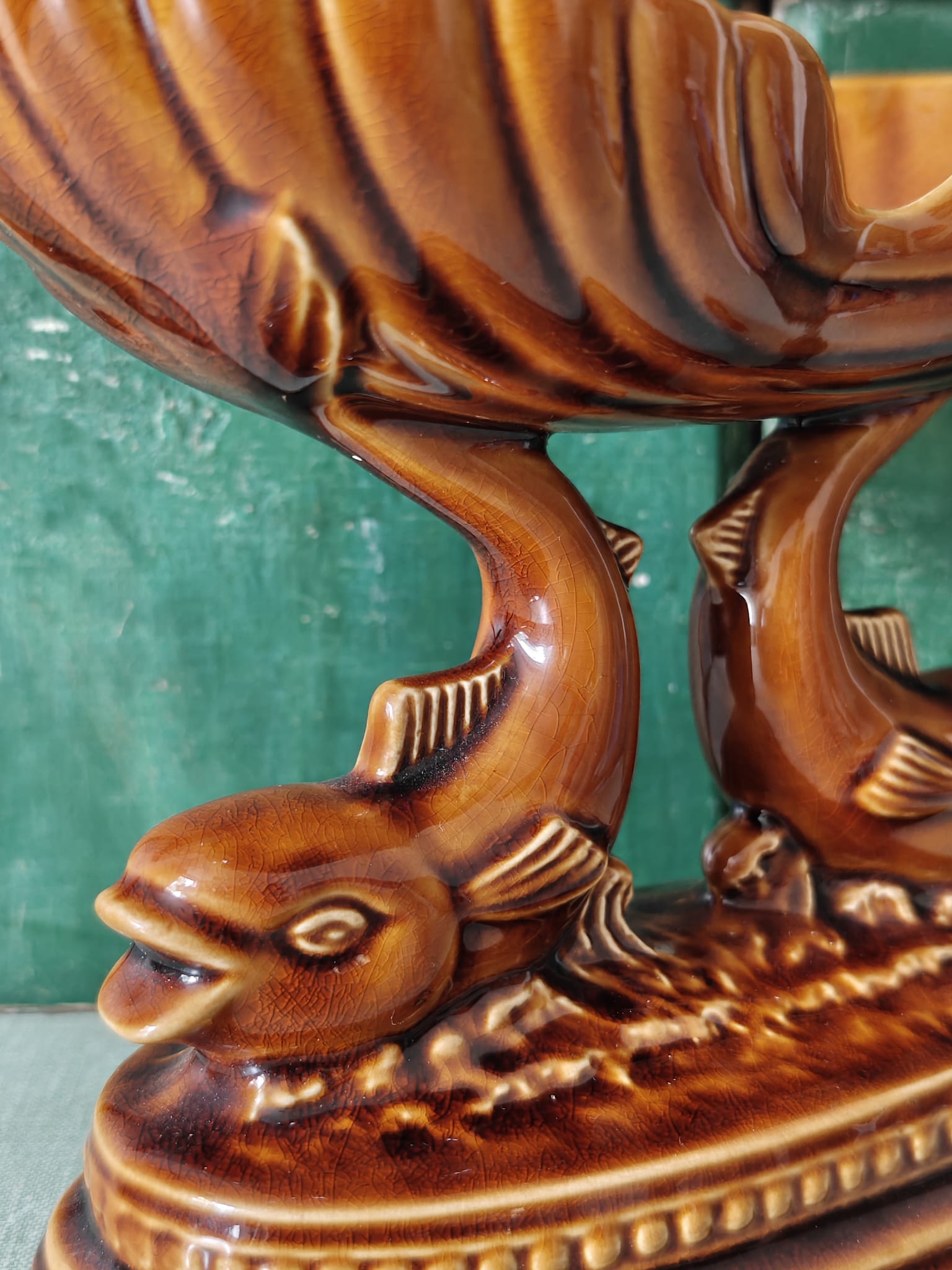 Vintage Devonway Pottery Fish Cornucopia
