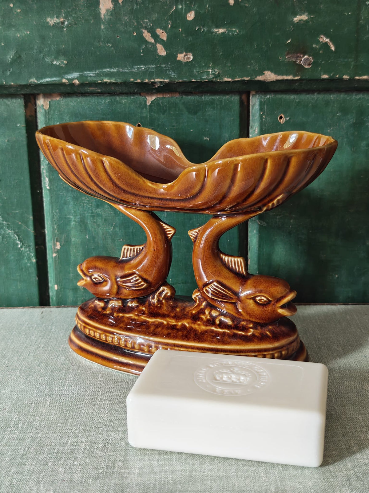 Vintage Devonway Pottery Fish Cornucopia