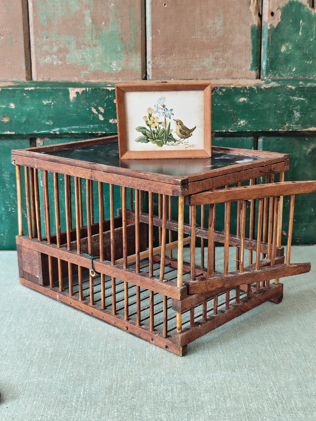 Wooden birdcage