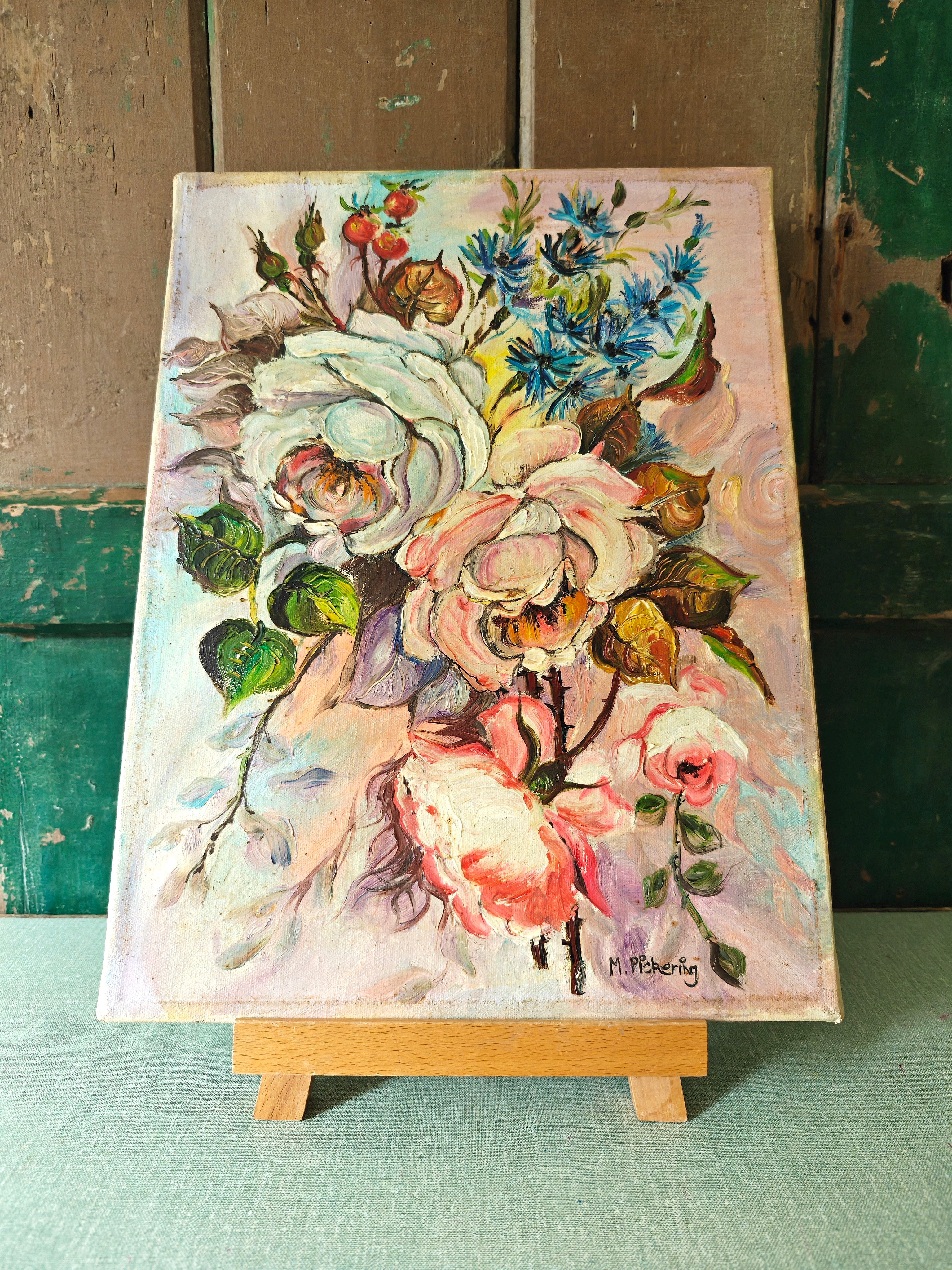 Floral painting on canvas