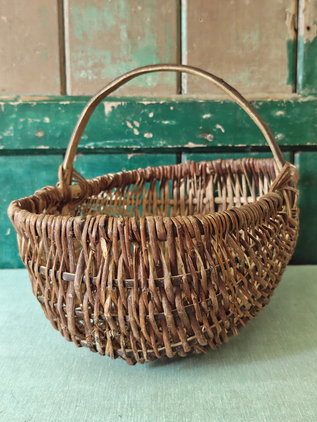 Vintage woven willow wicker basket