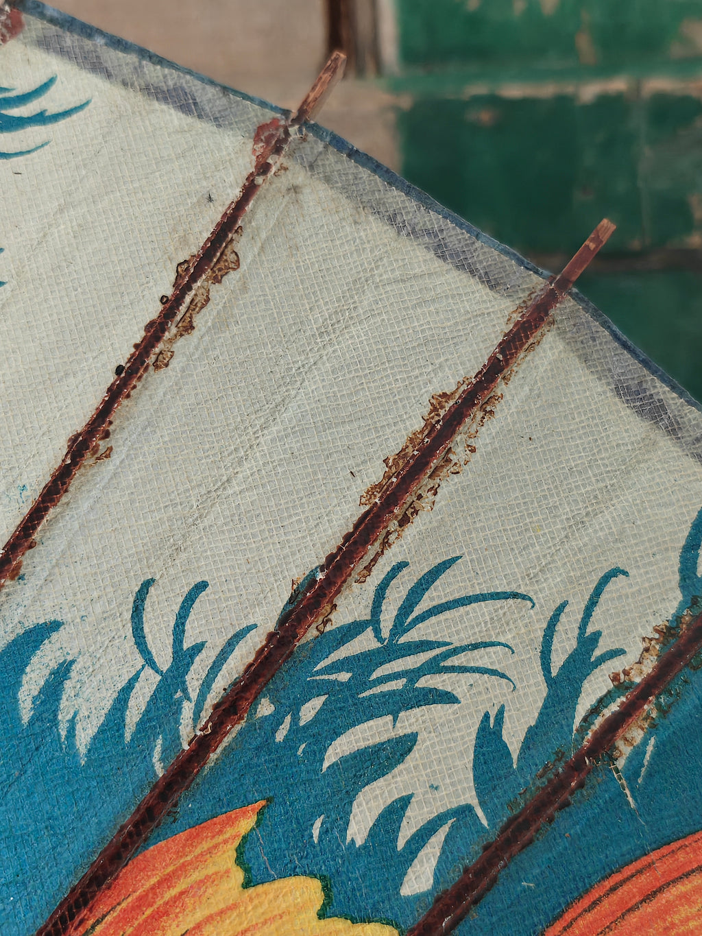 Close up of a decorative Chinese parasol