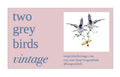 Two Grey Birds Vintage Gift Card