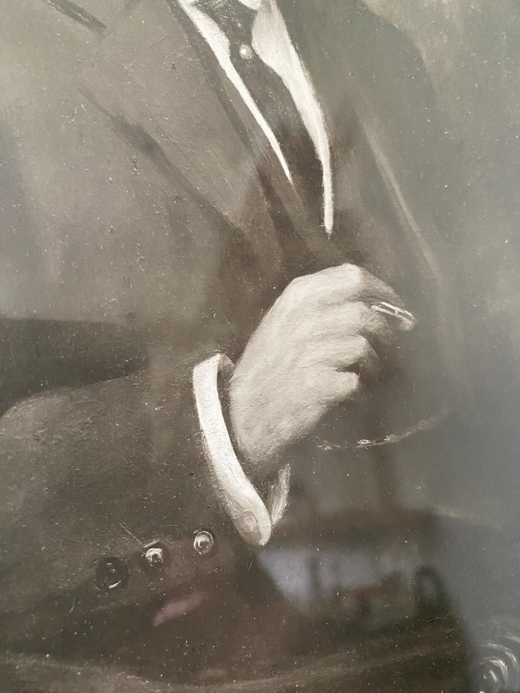 Victorian Gentleman Portrait Print in Wooden Frame