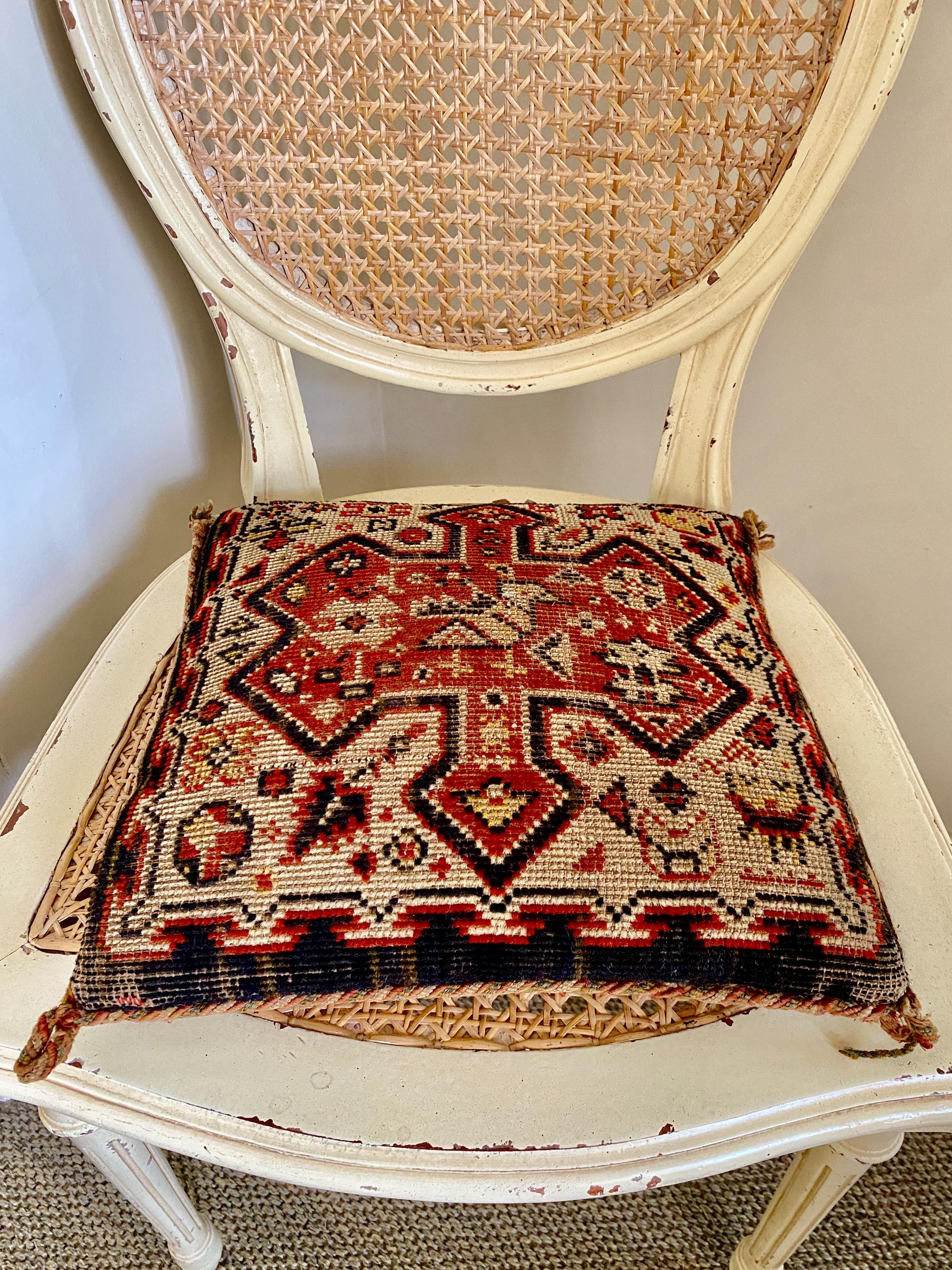 Decorative Kilim cushion with geometric pattern 