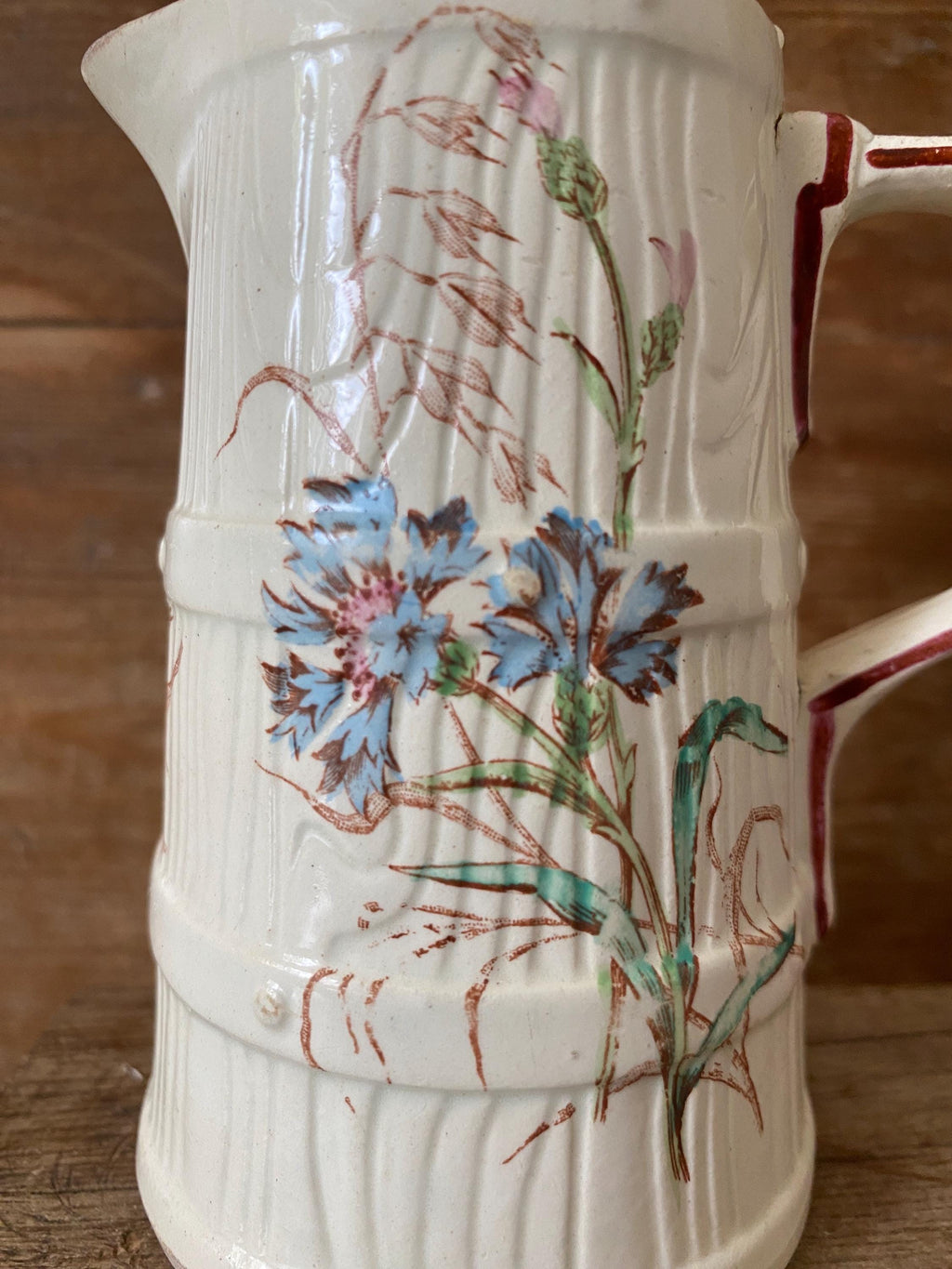 Luneville Bleuet 19th Century French Faience Jug
