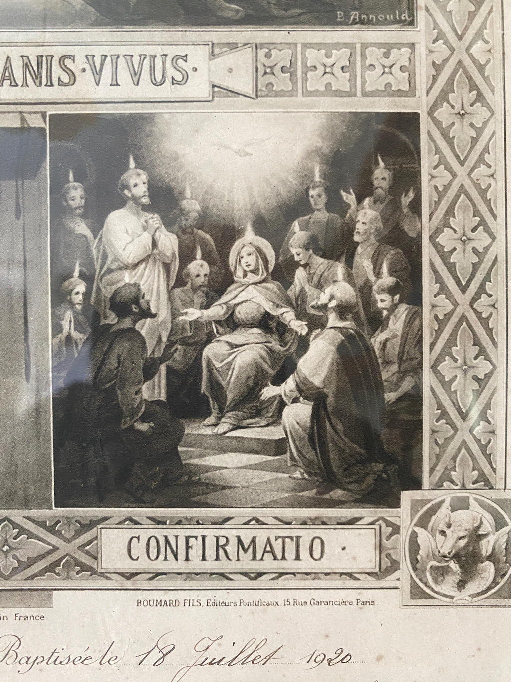 Vintage illustration of a religious ceremony 