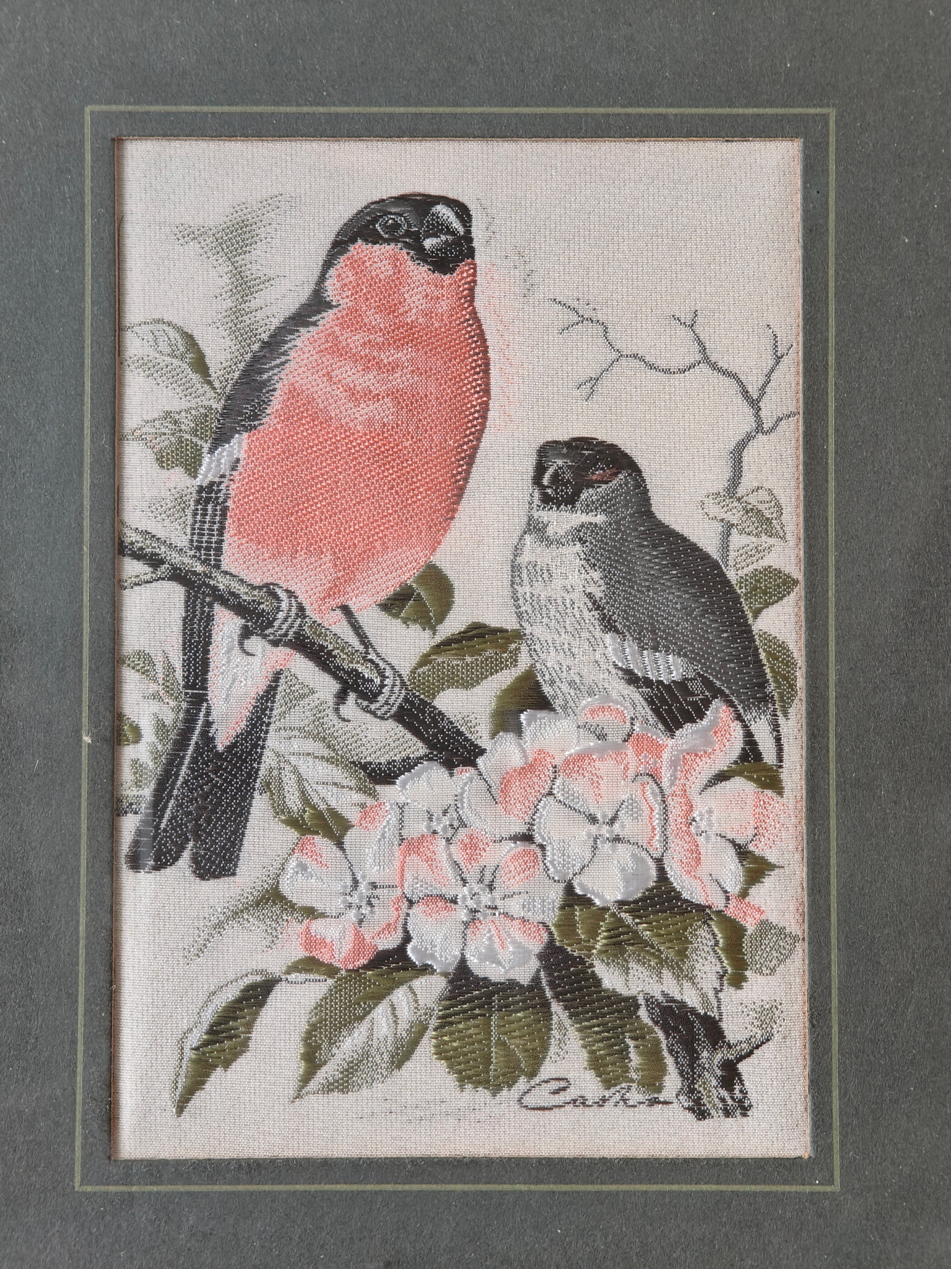 Cash's of Coventry Woven Picture of Bullfinches