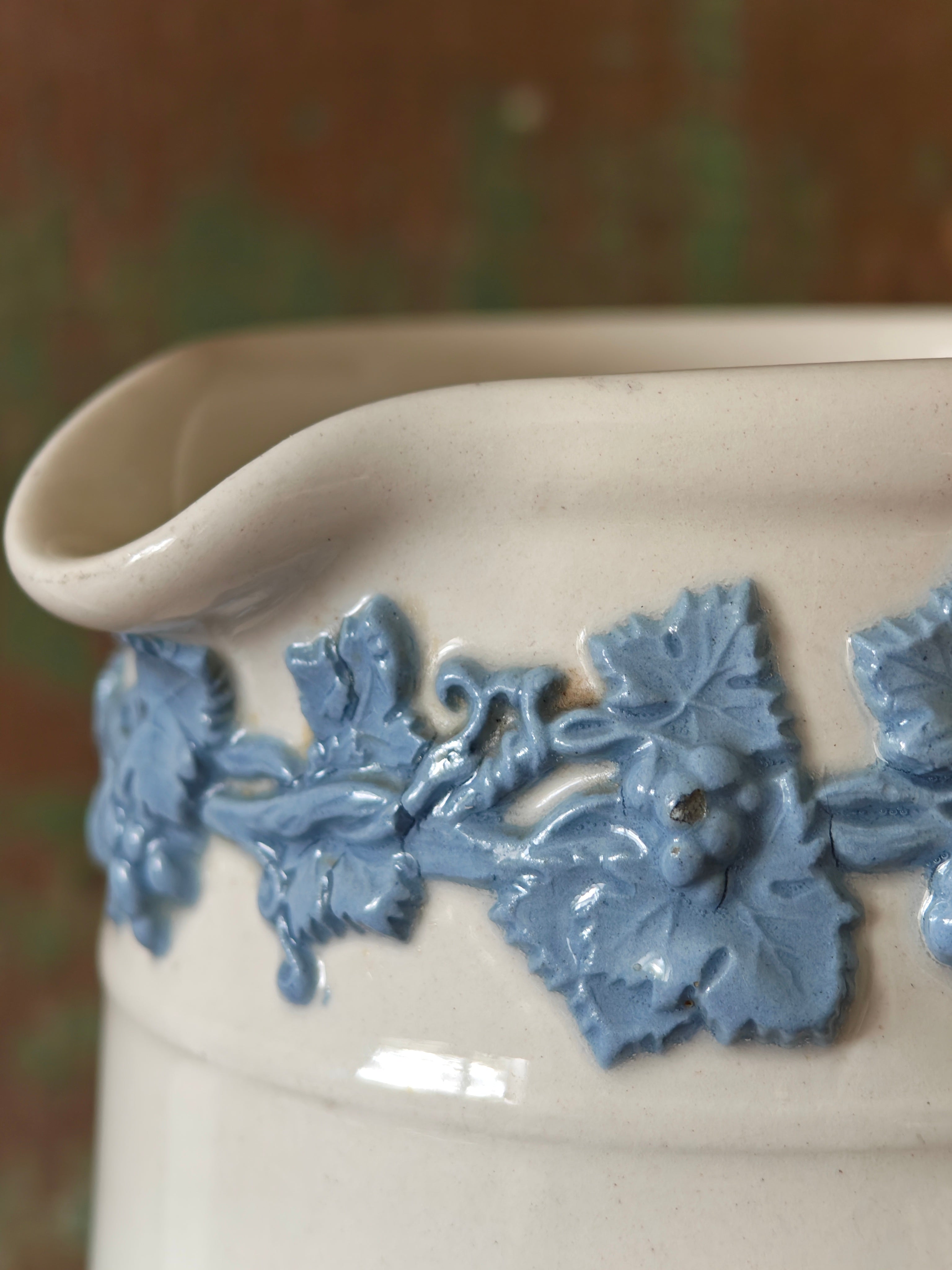 Ceramic jug with classical frieze decoration of vines