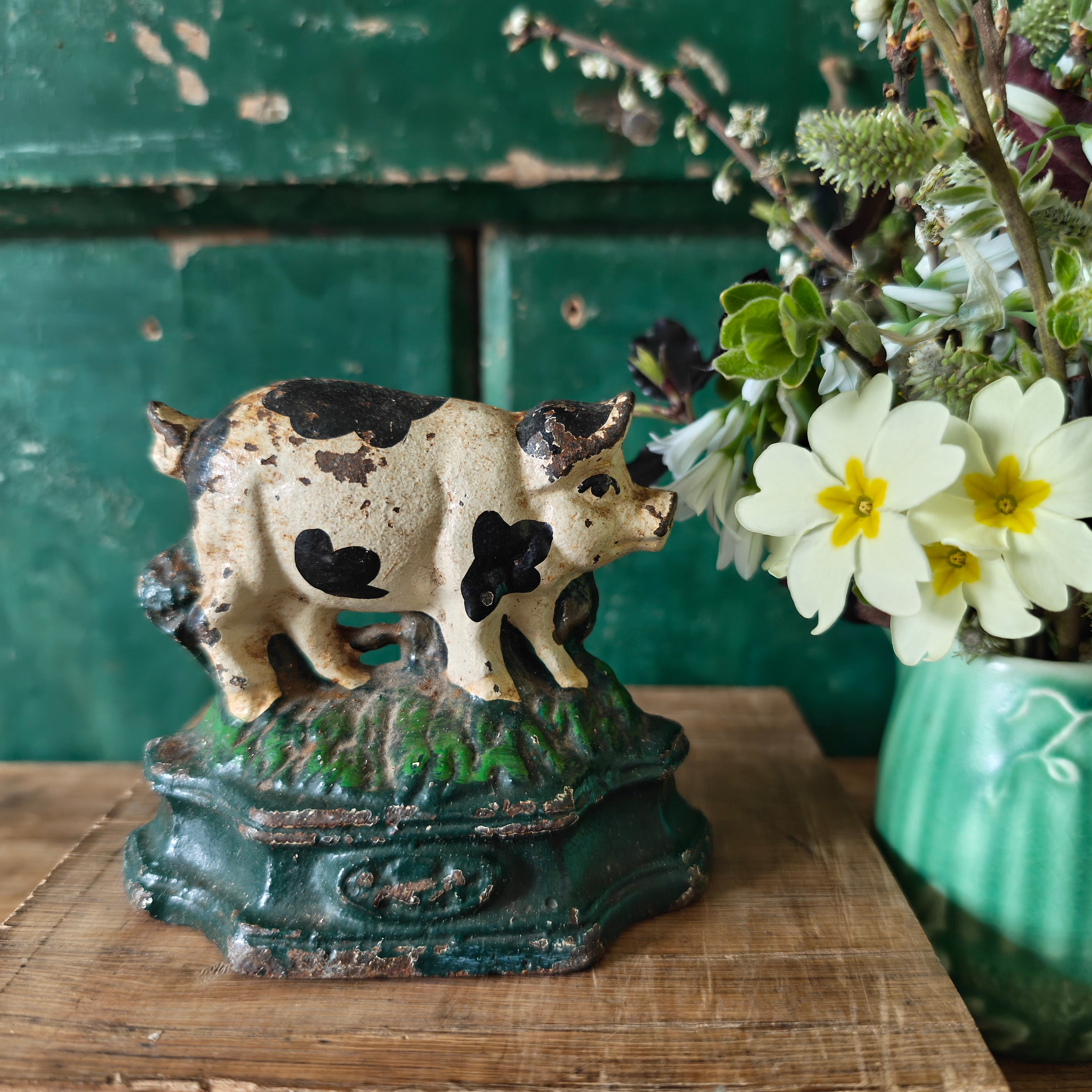 Pig Door Wedge, Vintage Cast Iron