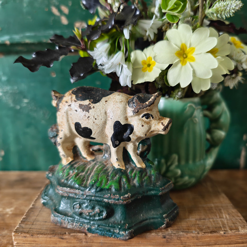 Pig Door Wedge, Vintage Cast Iron