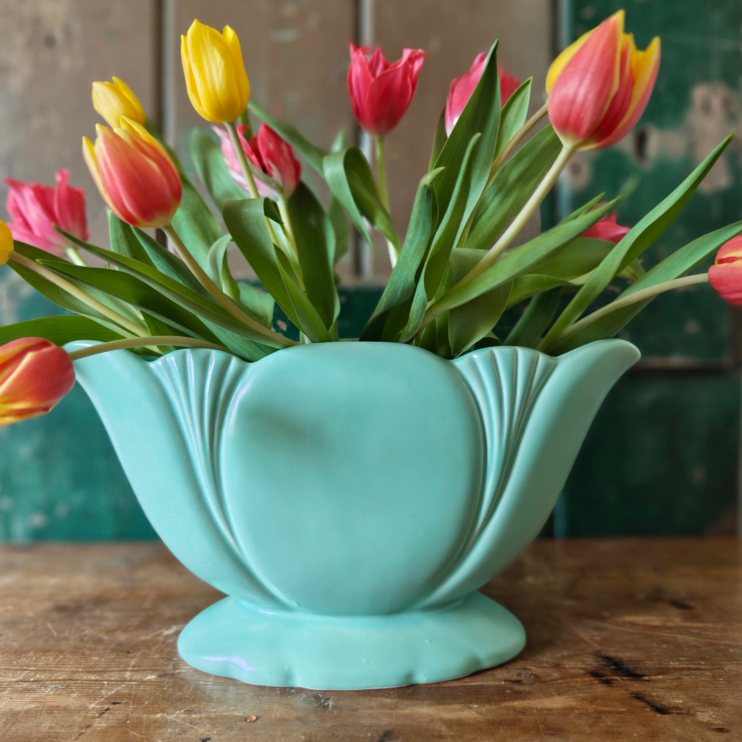 Classical green vase
