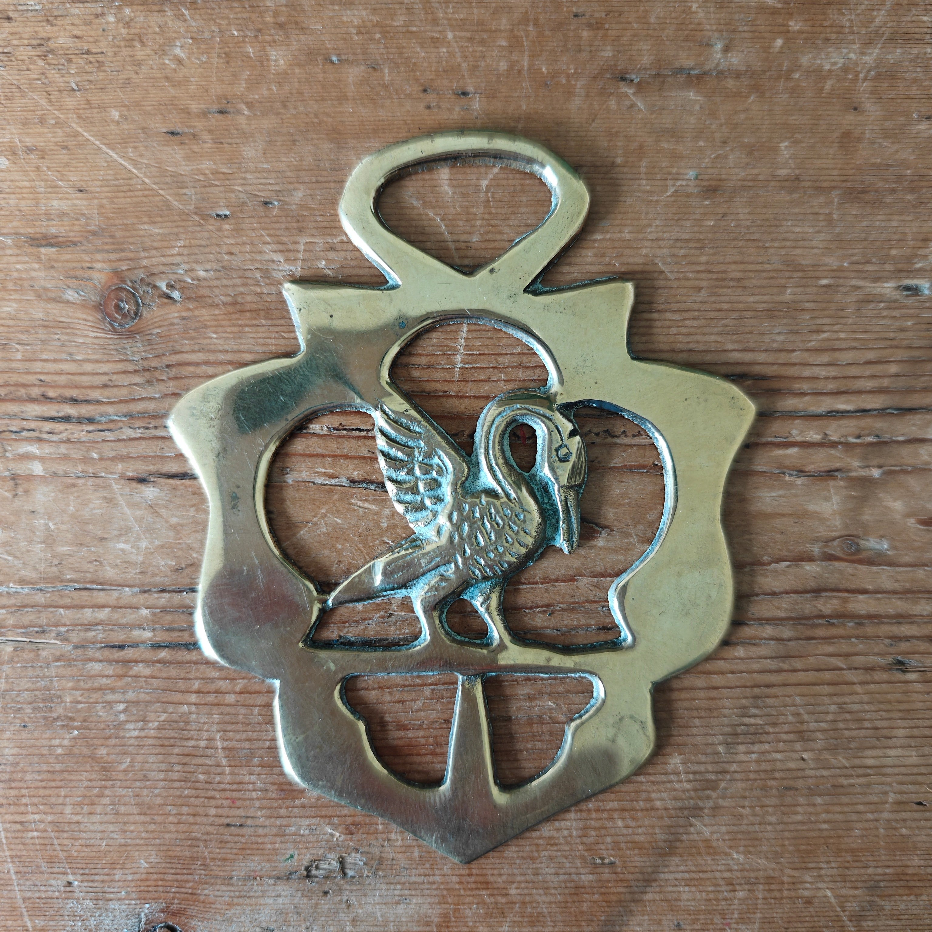 Horse brass with pelican